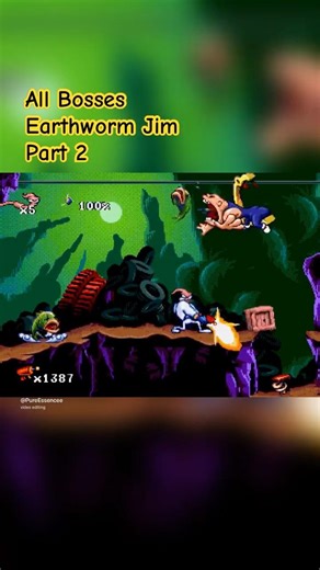 All Bosses in Earthworm Jim Part 2 ⚡ #short
