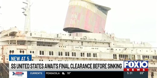 Cleanup complete, but final federal OK still pending for SS United States reef plan