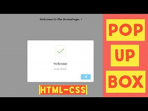 POP UP MESSAGE BOX HTML || Alert Message Box HTML || Design with Latest Animation|| JavaScript