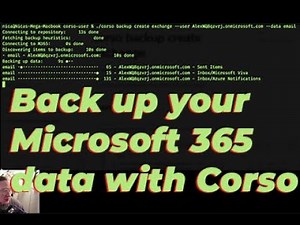 How to Back Up Exchange Data with Corso