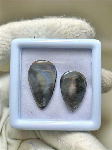 Natural Black Mother of Pearl Pair Teardrop Cabochon | Shell Gemstone Matching Pair - Etsy