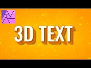 How to Create a Simple 3D TEXT in Affinity Photo