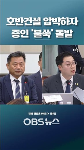 호반건설 압박하자 증인 '불쑥' 돌발 #대장동 #윤석열 #이재명 #대통령