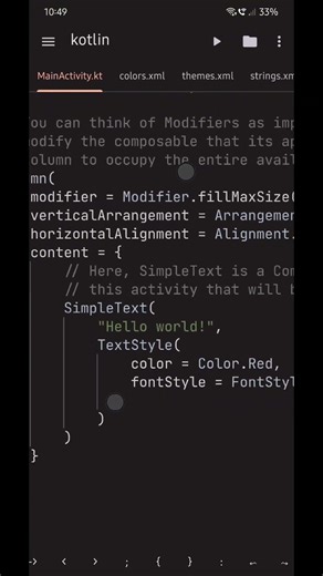 Making Android app in android phone using kotlin