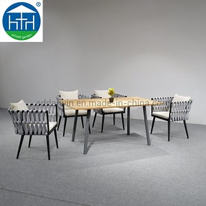 [Hot Item] Restaurant Outdoor Woven Rattan Wicker Garden Patio Rope Dining Set