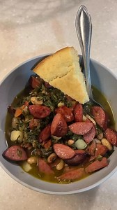 Swamp Soup In a large pot or Dutch oven add…-1 tbsp cooking oil-2 packages of Polska Kielbasa Cook until slightly brown in color then add…-1/2 sweet yellow onion chopped -2 tbsp butter -2 tbsp garlic or “jar”licOnce all ingredients are combined well then add…-1 can Margaret Holmes seasoned collard greens-1 can Margaret Holmes okra & tomatoes (drained)-1 can Margaret Holmes Hopping John (drained)-1 can diced white potatoes (drained)-1 can Rotel tomatoes -1 can Cannellini beans (drained) -1 tbsp c