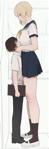 mi novia extranjera es más alta que yo 😳 #anime #waifu #tallgirl #waifu #tallwomen