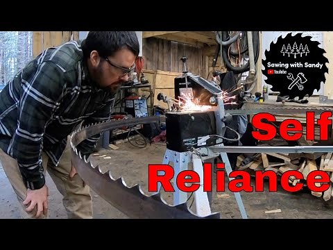 Making Quick Work of Blade Sharpening | Sharpening Old Sawmill Blades