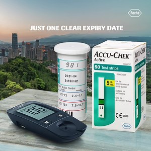 Strips that last longer. Accu-Chek Active strips can be used until the expiry date written on the vial, even if opened before this date. The strips are not limited to another expiry date following the opening of the vial, which means a longer shelf life. #GetActive! #AccuChekActive #RocheDiabetesCareME | Roche Diabetes Care ME