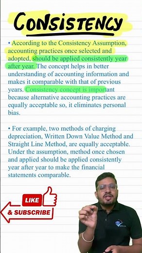 Consistency Assumption I Class 11 Accounts Ch- 3 Accounting Principles I THEORY BASE OF ACCOUNTING