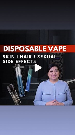Nivedita Dadu on Instagram: "🚭Did you know that those convenient disposable vapes might be causing more harm than you think? 🚬 This reel sheds light on the lesser-known side effects, not just on your lungs but on your overall well-being. 🌬️ Here’s the breakdown: 💁‍♀️ Skin & Hair Side Effects: - Increased collagen breakdown = hello fine lines and wrinkles! - Puffiness around the eyes and lines around the lips. - Uneven skin tone and pigmentation issues. - Hormonal 