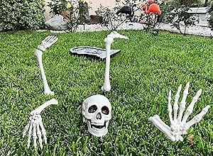 GiftExpress Creepy Life Size Ground Breaker Skeleton for Halloween Yard Decorations