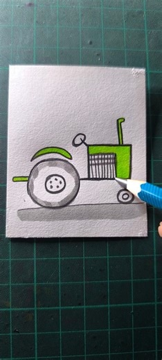 Easy tractor drawing tutorial | All About Art