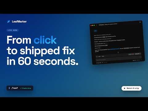 LeafMarker — Click any element. Comment. Ship the fix.