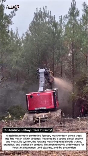 This Machine Destroys Trees Instantly! Forestry Mulcher in Action