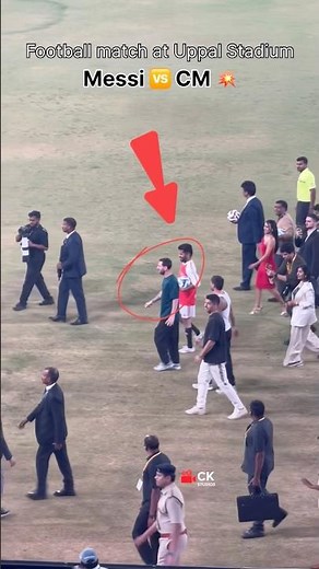 Messi vs CM Revanth match at HYD #messiindia #messi #cmrevanthreddy #uppalmatch #football