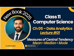Data Analytics Basics | Mean, Median, Mode Explained | 1st Year Computer Science | Chapter 5