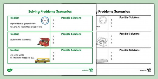Solving Problems Scenario Worksheet