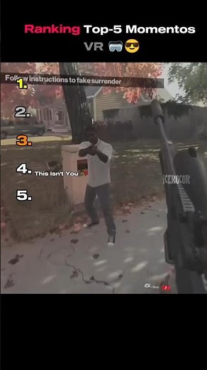 Ranking Top 5 VR Moment #vr #memes