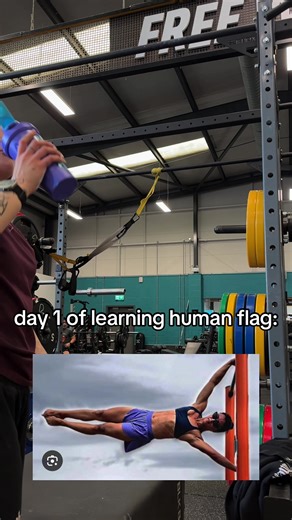 Day 1 of Learning the Human Flag in Calisthenics