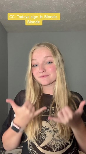 Blonde in ASL (not a teacher ) #americansignlanguage #signlanguage #asl #aslwithlola #blonde #blondehair