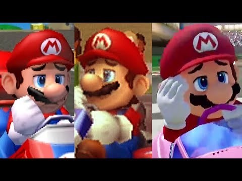 Evolution of Mario Kart Character's Losing/Fail Animations and Voice Clips (1992-2017)