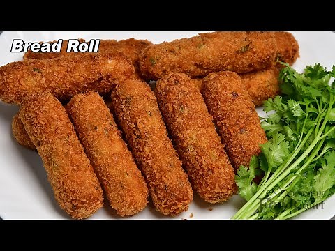 Crispy & Tasty Bread Roll Recipe/ Easy Iftar Snacks Recipe/ Bread Recipes