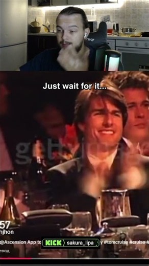 Tom Cruise claps enthusiastically at an event, with Brad Pitt next to him #Shorts