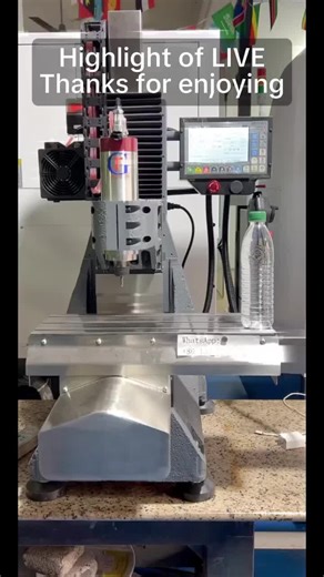 Is this mini VMC with an all-cast iron body, three-axis AC servo, spindle 24,000 rm, and an accuracy of 0.01 mm？#tiktoklive #livehighlights #cnc #cncmachine #vmc