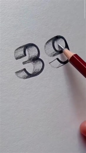 3d number illusion#3dsketching #trending #viralyoutubeshorts