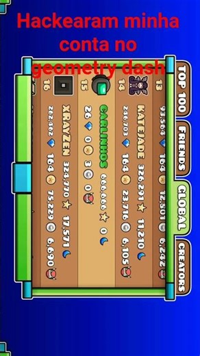 fui hackeado no geometry dash 🥀