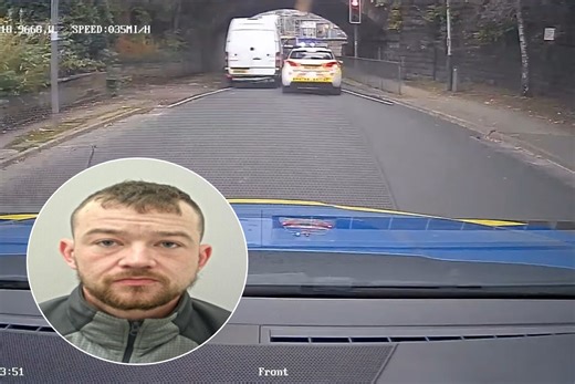 The moment a dangerous van driver failed to negotiate a narrow bridge during a police chase was caught on camera. Find the full story in the comments below 👇 | Blackpool Gazette