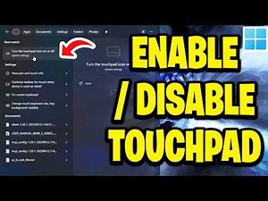 How To Enable / Disable Touchpad On Laptop (Windows 11)