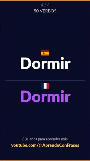 50 verbos en Francés | Español → Francés | Aprende Francés