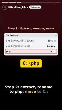 Install PHP on Windows in 60 Seconds ⚡ (+ MySQL Setup) #Shorts