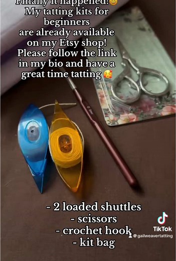 #tatting #gailweavertatting #foryou #diy #crafts #tattingforbeginners #tattingkit #kit #hobby