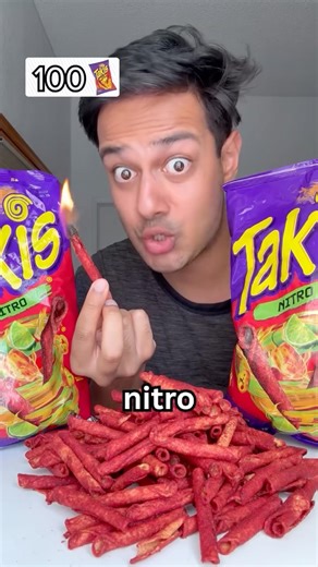 1 vs 100 Nitro Takis 🔥 #reels #insta #takis #mukbang #viral