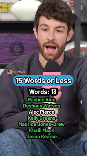 playing 15 words or less | BDGE NFL Trivia