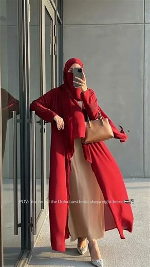 Maroon Layered Abaya ❤️✨ Dubai Luxury Look | Eid & Wedding Outfit 2026