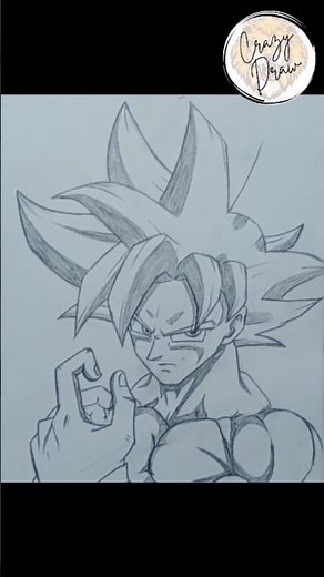 🔥 Full Goku Drawing Process | Dragon Ball Z Anime Art ✍️ | Pencil Sketch Tutorial #CrazyDraw #goku
