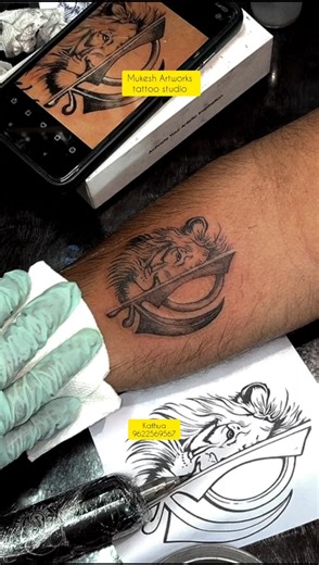 Not just a tattoo, it’s a symbol of power & faith🦁 #tattoo #art #lion #kathua #jammu #tattooartist