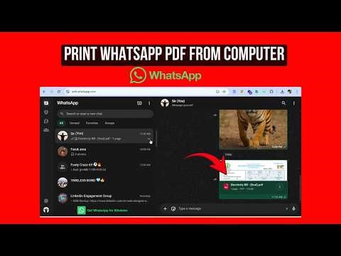 How to print WhatsApp pdf from computer (2026)