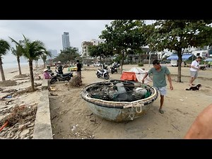 Clean up in North Da Nang beach, Vietnam