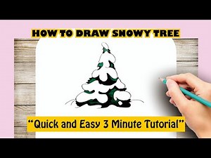 How to draw SNOWY TREE