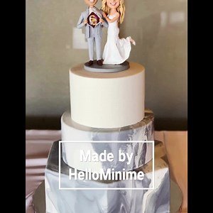 Custom Wedding Cake Topper, Personalized Bride & Groom Bobblehead, Handmade Keepsake -K346 - Etsy