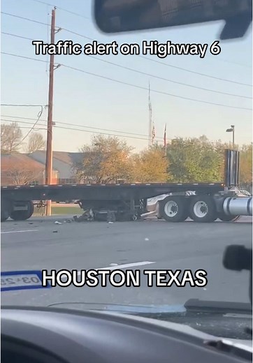 Traffic Alert on Highway 6S in Houston, Texas