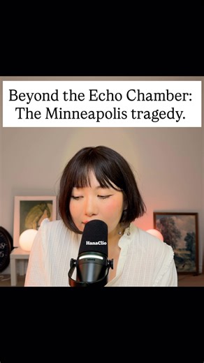 Hana Clio on Instagram: "Beyond the Echo Chamber: The Minneapolis tragedy. #criticalthinking #politics #philosophy #fyppppppppppppppppppppppp"