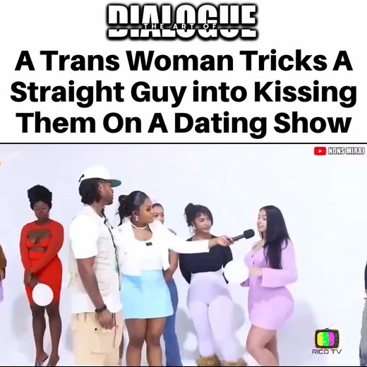 The Art Of Dialogue on Instagram: "A trans woman tricks a straight guy into kissing them on a dating show. (🎥 @nons_miraj /YouTube)"