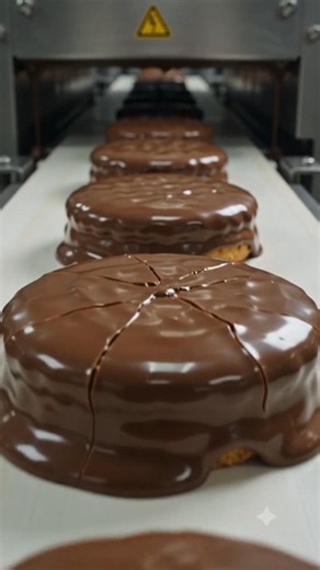 How Jaffa Cakes Are Made 🍊🍫 | Amazing Factory Process #shorts