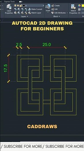 Autocad 2D Drawing Tutorial for Beginners | Techniques & Drawing Trics | No. 3 #shorts